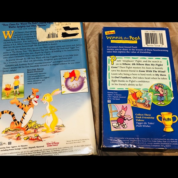 Disney Winnie the Pooh Set of 2 VHS - Picture 2 of 2